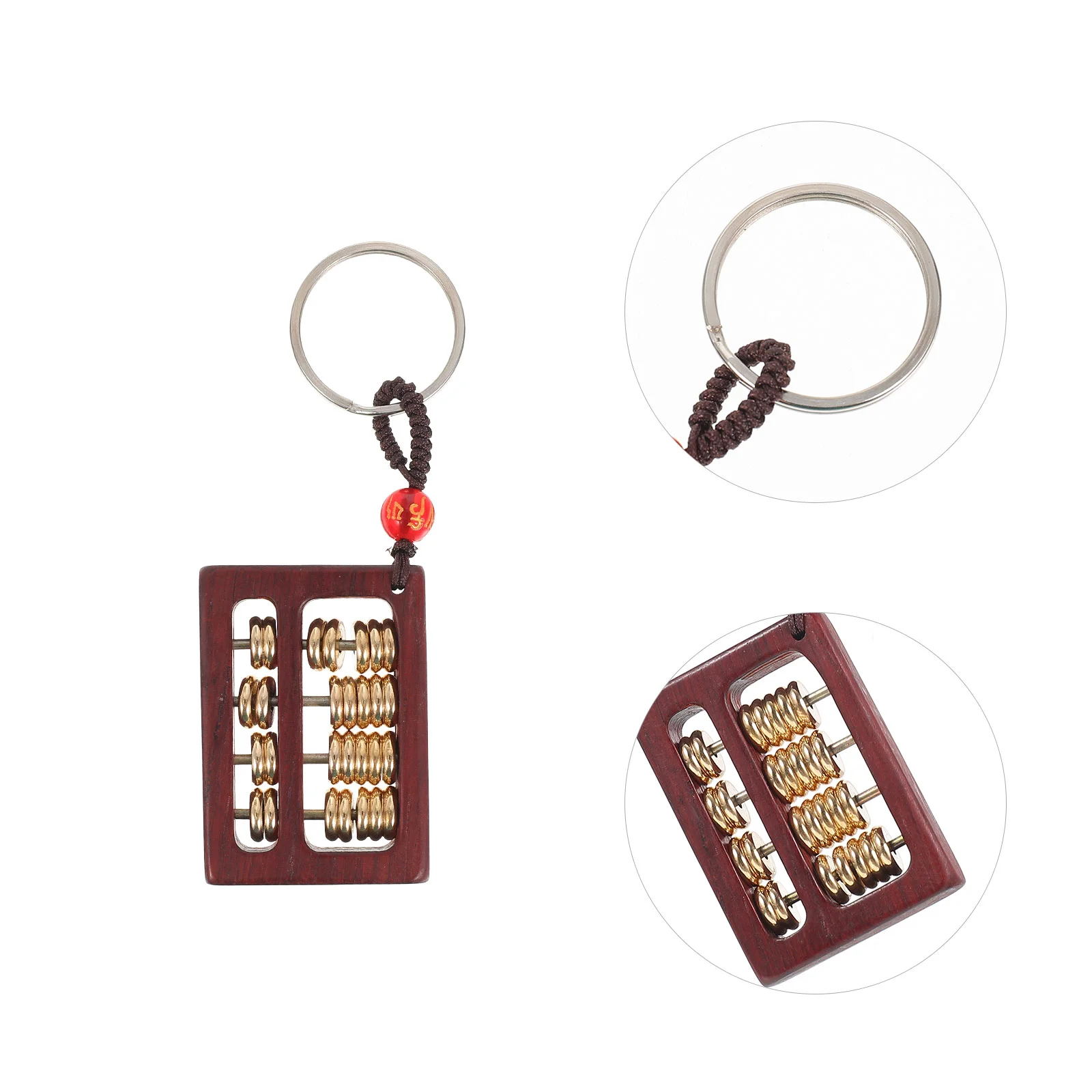 

Keychain Abacus Decorative Pendant DIY Supply Mini Modeling Statue Keys Hanging Brown Vintage