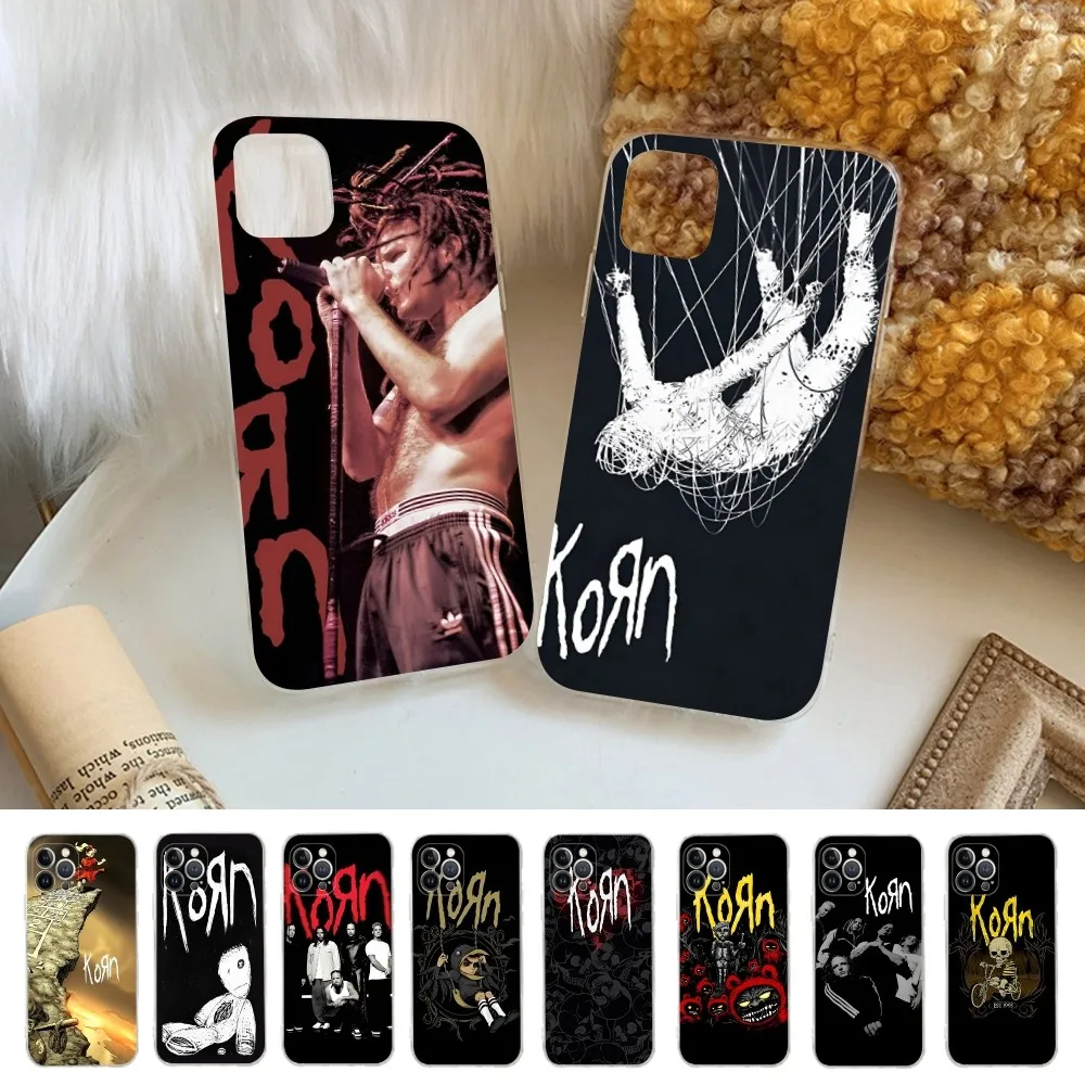 K-korn Music Hot Phone Case For IPhone 16 15 8 7 6 6S Plus X SE XR XS 14 11 12 13 Mini Pro Max Mobile Case