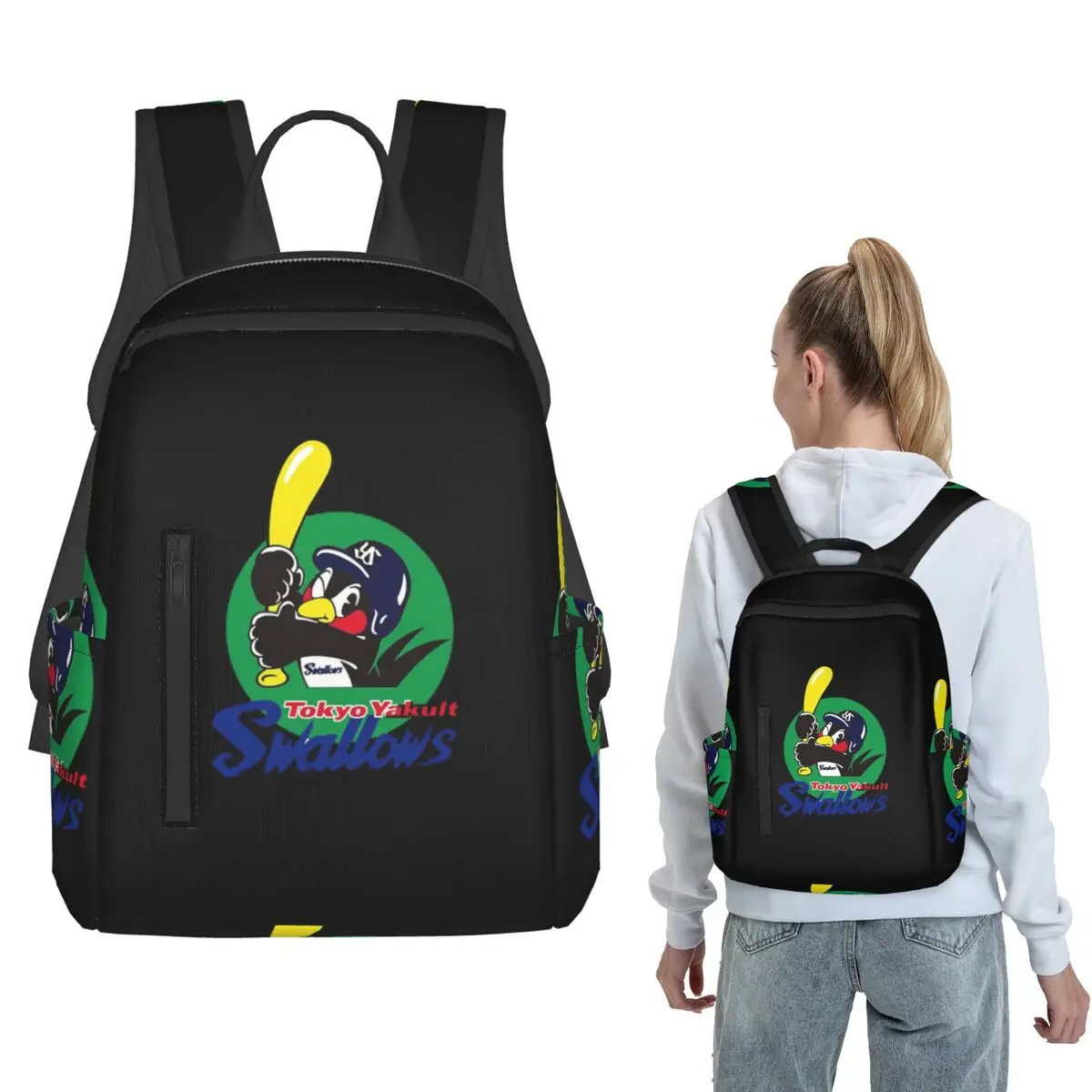 Tokyo Yakult Swallows Backpack Daypack Boys Girls BookBag School Bag Shoulder Bags for Men Women