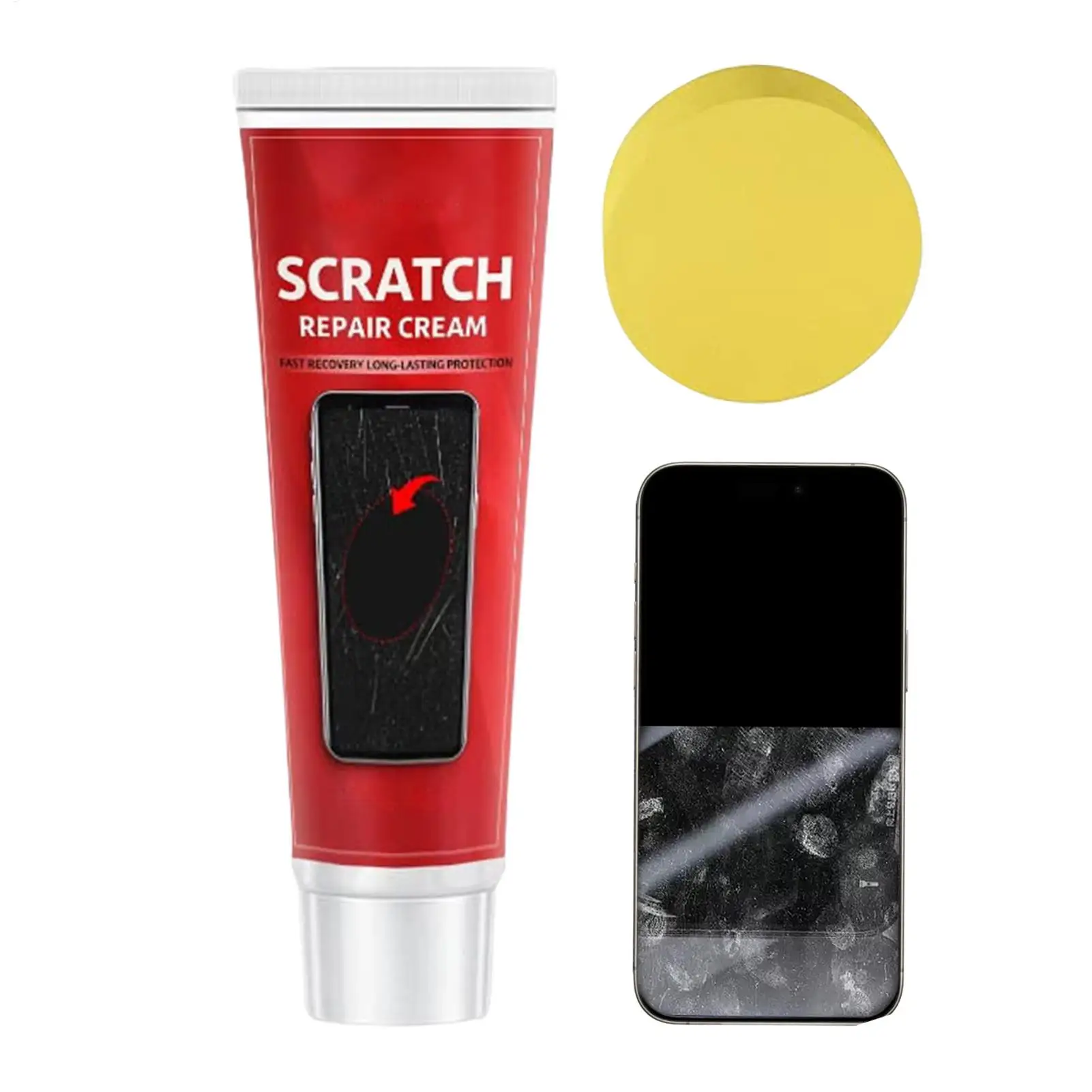 60ml Instant Repair Screen Scratch Remover Polishing Cream Multi-purpose Glass Polishes For Phone Screen Eyeglasses Sunglasses