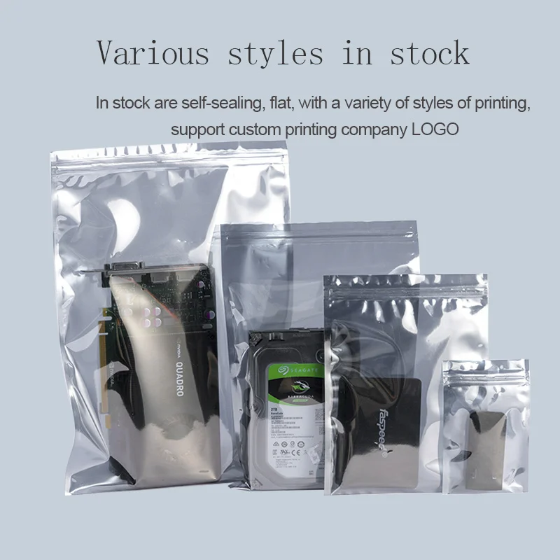 Transparent Anti Static Shielding Package, ESD Self Sealing Bags for Storage, Small Size Electronic Accessories, USB Pouches