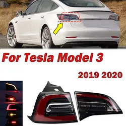 Per Tesla Modello 3 2019 2020 Auto Sinistra Destra Fanale posteriore Luce freno Fendinebbia Indicatori di direzione Retromarcia Auto Fanale posteriore Montaggio