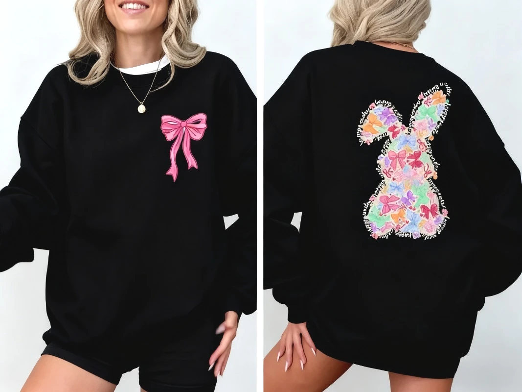 

Coquette Bow Christmas Sweatshirt Hoodie Funny Winter Clothes Women Sweater Thermal Shirt Personalized Clothing Promo Clothes