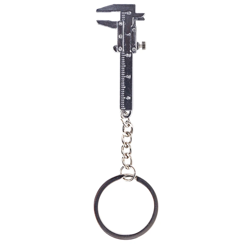 Mini Vernier Caliper Pocket Key Chain Keyring Ornaments  Movable Precision Measure Tool Accessories Slider Ruler Alloy