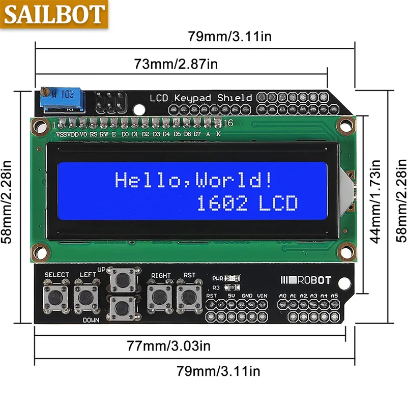 1 قطعة LCD لوحة المفاتيح درع LCD1602 LCD 1602 وحدة العرض