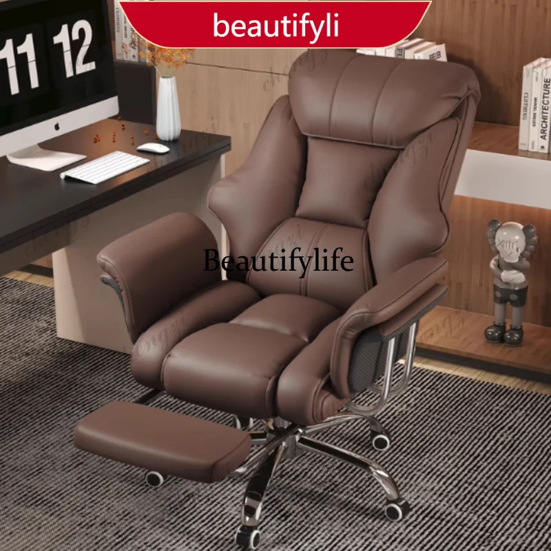 Silla de Oficina con Ruedas M53, Reposabrazos, Diseño Suave, Silla de Escritorio para Juegos, Silla Reclinable para Computadora, Portátil, Fotel Gamingowy, Forro de Piel