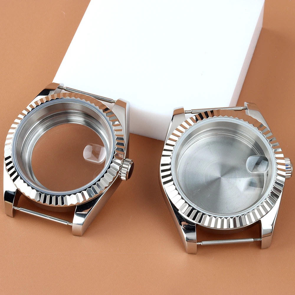 

36/39mm Case Sapphire glass Fit Datejust NH35 Watch Accessories For Seiko NH35 NH36 Movement 28.5MM Dial 316L Stainless Steel
