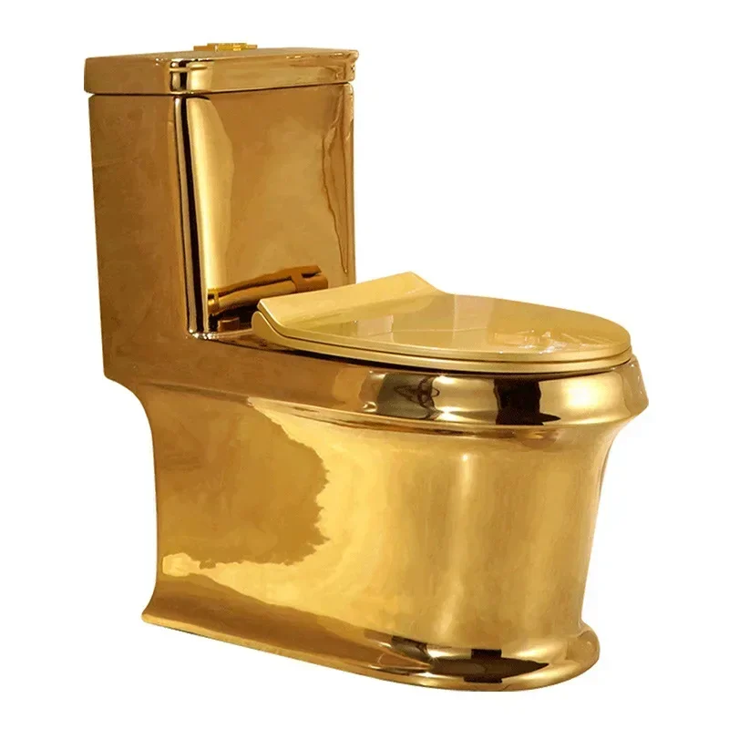 Gold tuhao gold personalized toilet Creative Color toilet deodorant ceramic toilet For o-4002 gold