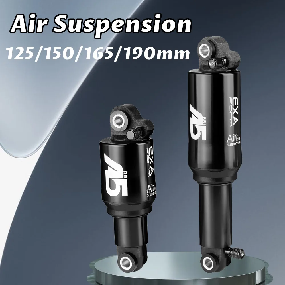 

125mm 150mm 165mm 190mm Air Shock Absorber For Bicycle Exa A5 Rr1 Dual Shock Air Chamber Pressure Adjustable Rear Suspension