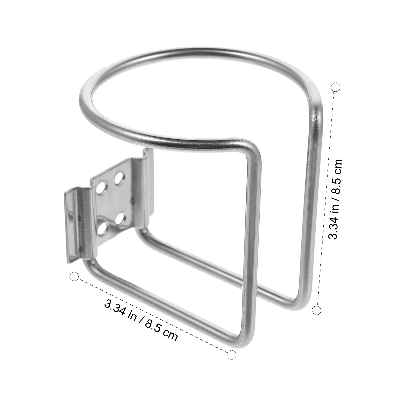 Stainless Steel Wall-Mounted Cup Rack for Car, Boat, Home – Space-Saving Water & Shampoo Bottle Holder