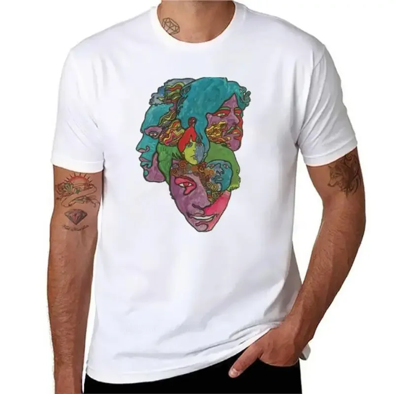 Camiseta de algodón para hombre, camisa negra de gran tamaño, Love - Forever changes