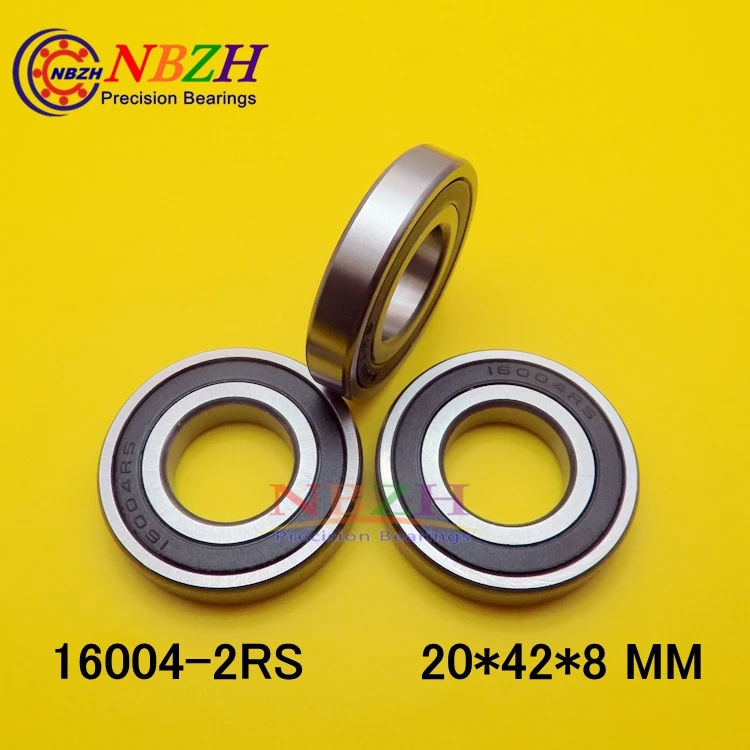 NBZH Bearing1pcs Double Shielded Deep Groove Ball Bearings 16004 16004-2RS 16004ZZ 20*42*8 Mm