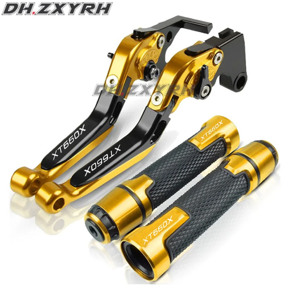 For Yamaha XT660 XT660R XT660X XT 660 R/X 2004-2013 Adjustable Brake Clutch Lever Foldable Handle Hand Grips Set 2012 2011 2010 view 4