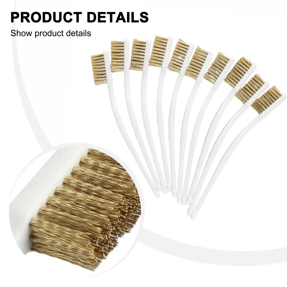 1/3/5Pcs Copper Wire Brush Copper Plating Brass Wire Brush Mini 3D Printer Cleaner Tool Industrial Metal Polishing Burring Clean