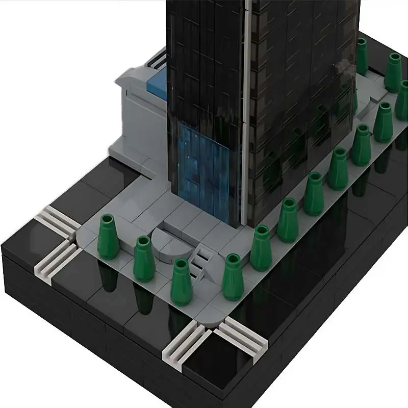 MOC Black Building AON Center Model Bricks Urban Hot Selling Architecture Display DIY Assemble Blocks Kids Christmas Gifts