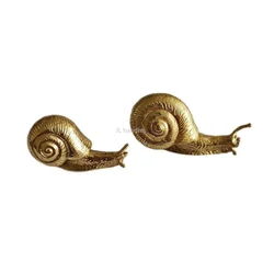 Brass Snail Pure Copper Drawer Cabinet Door Handle Creative Wardrobe Tea Caddy Jewelry Box Knob Diy Decoration Pulls Handle