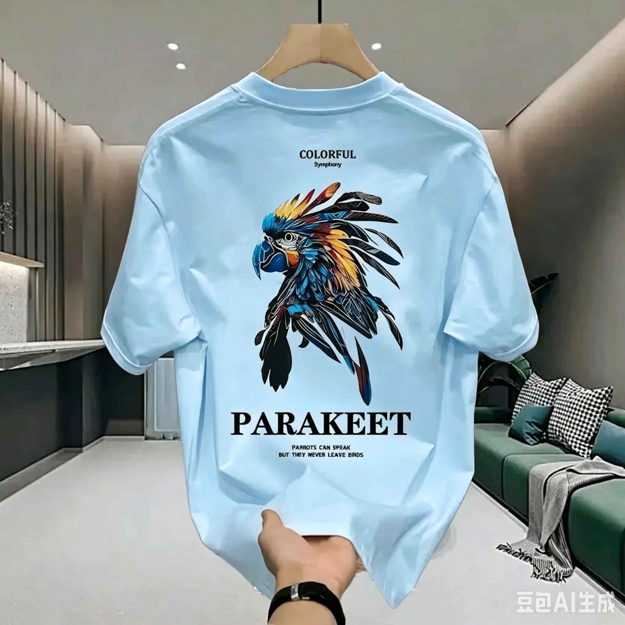 100 Cotton Pure Cotton Loose Men's T-shirt Fashion for Summer Casual Daily Sport Round-neck Hip-hop Short-sleeved Shirt