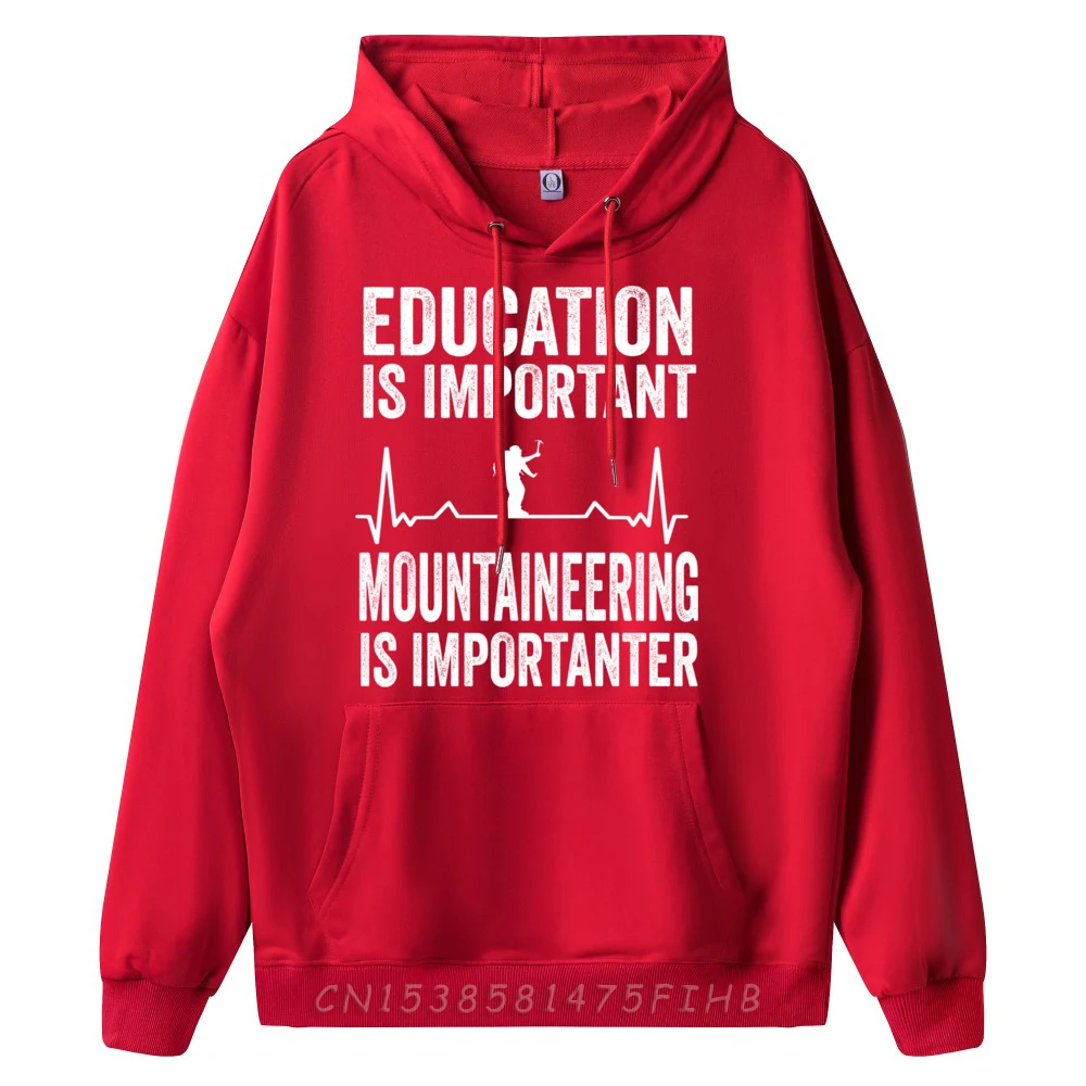 Education is Important Mountaineering Importanter Heartbeat 3XL Men Clothing ECO-FRIENDLY Camisetas De Hombre Large Size