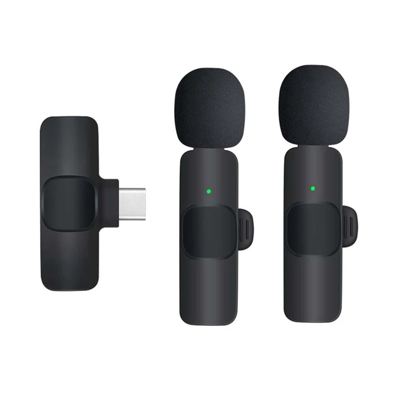 Receptor De Microfone De Cancelamento De Ruído Preto, Adaptador Para Gravação De Vídeo, Live Stream,Tiktok,Vlog, Apresentação