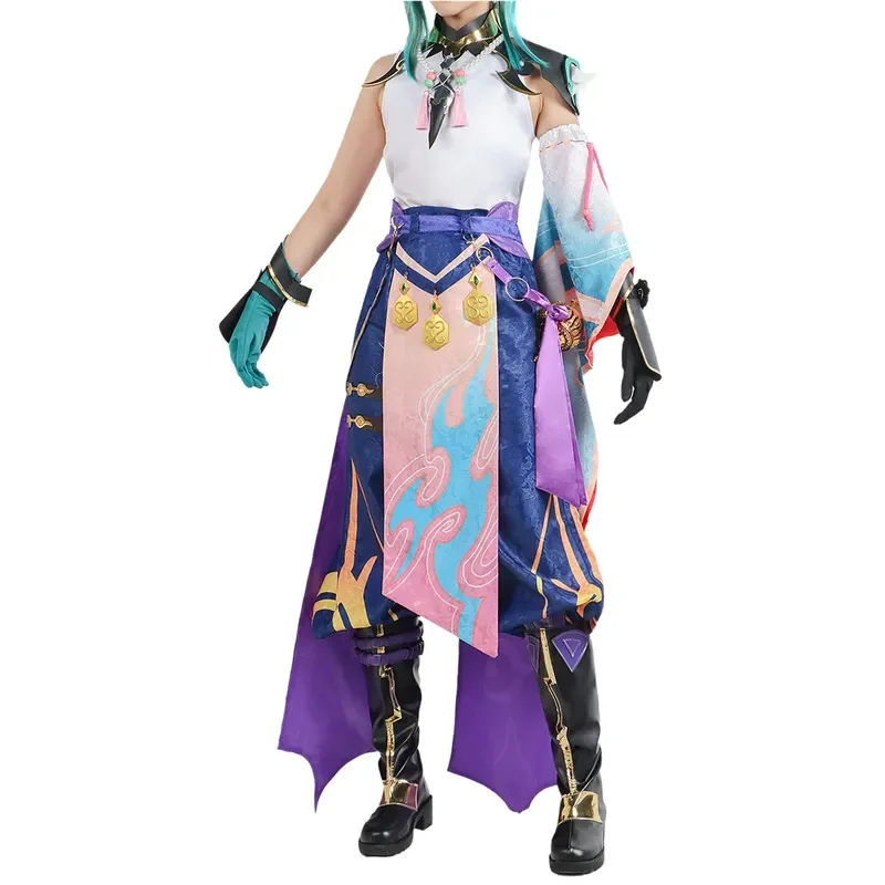 Костюм для ролевых игр Genshinimpact аниме Xiao, Красивая Великолепная одежда для мужчин и женщин, костюм для косплея на Хэллоуин