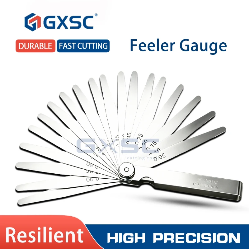 High Precision Feeler Gauge Thickness Rule 100Bx17(0.02-1.0)/300Ax20(0.05-1.0) Special For Measuring Gap With Thickness Gauge