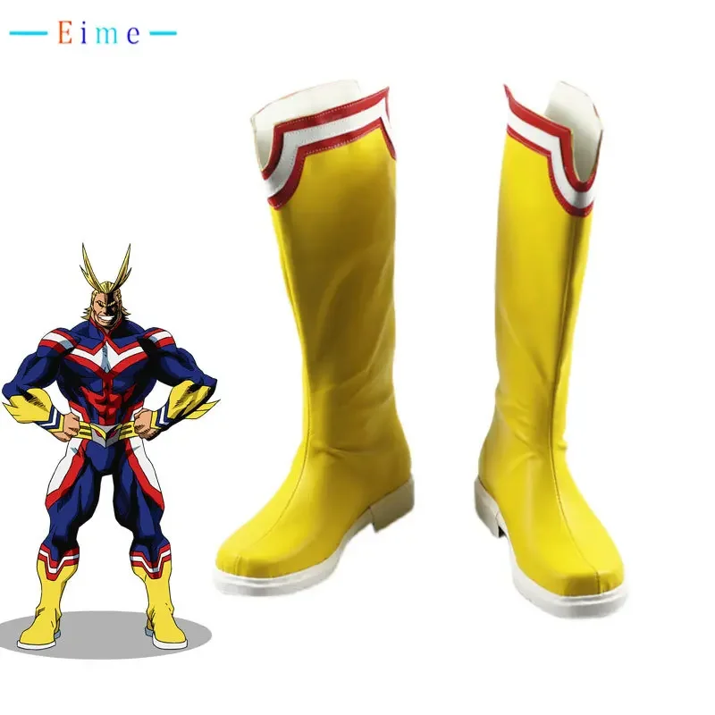 All Might Cosplay Shoes Halloween Carnival Boots PU Leather Shoes Anime Cosplay Props Custom Made