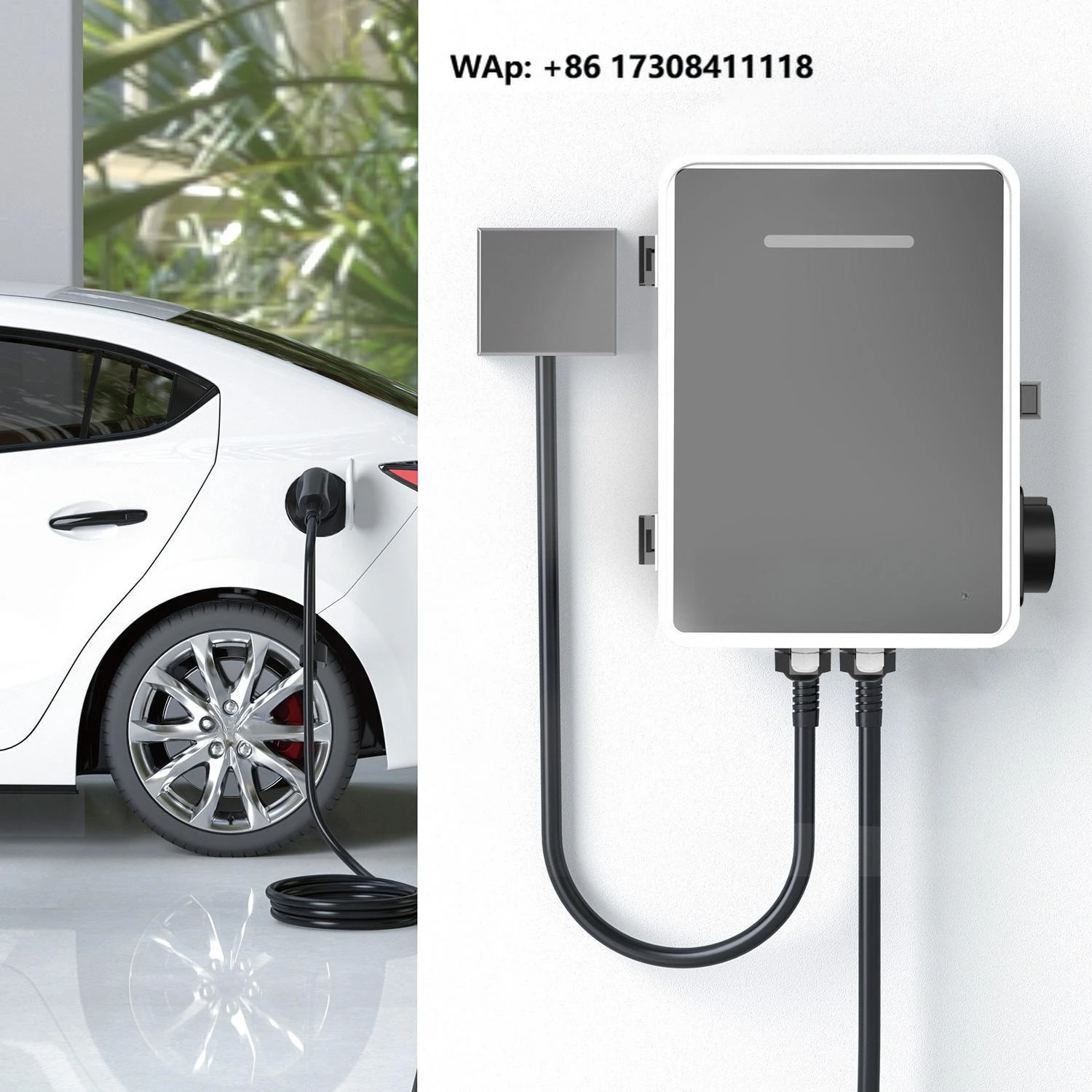 

Amppal New 22/44kW IP54 Ethernet/4G/WIFI Commercial Home AC Charger Wall-mounted EV Charging Station for Electric Car