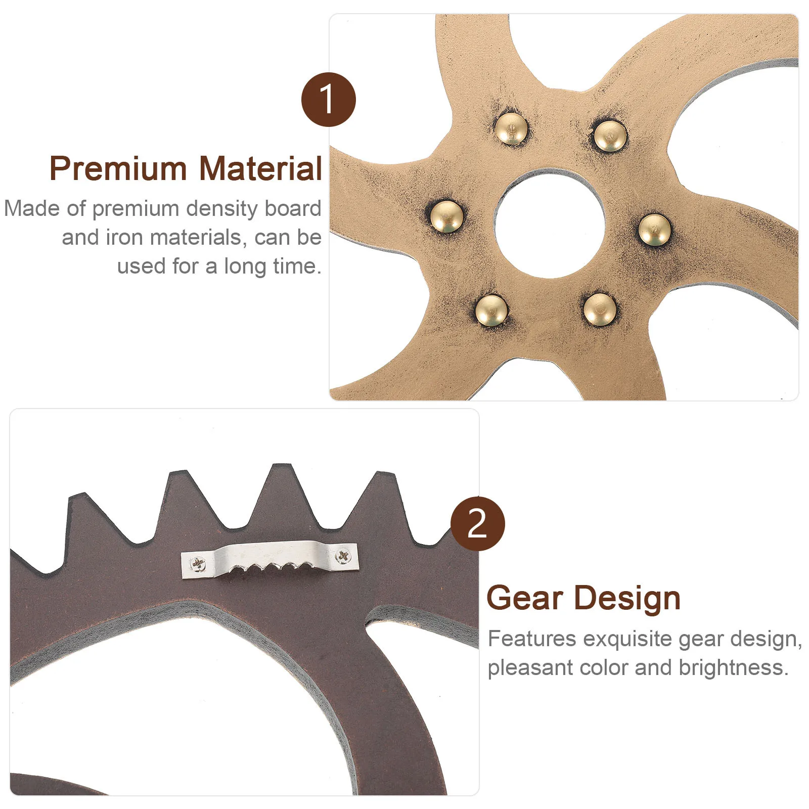 

Gear Figure Retro Decorations Vintage Industrial Hanging Wall Ornament Office Home