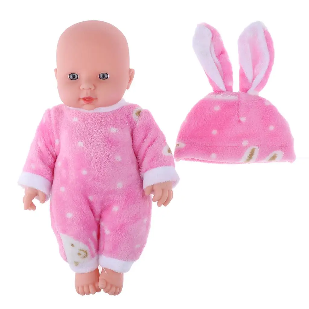 Mooie babypop volledig vinyl lichaam herboren poppen kinderen slaapspeelgoed roze