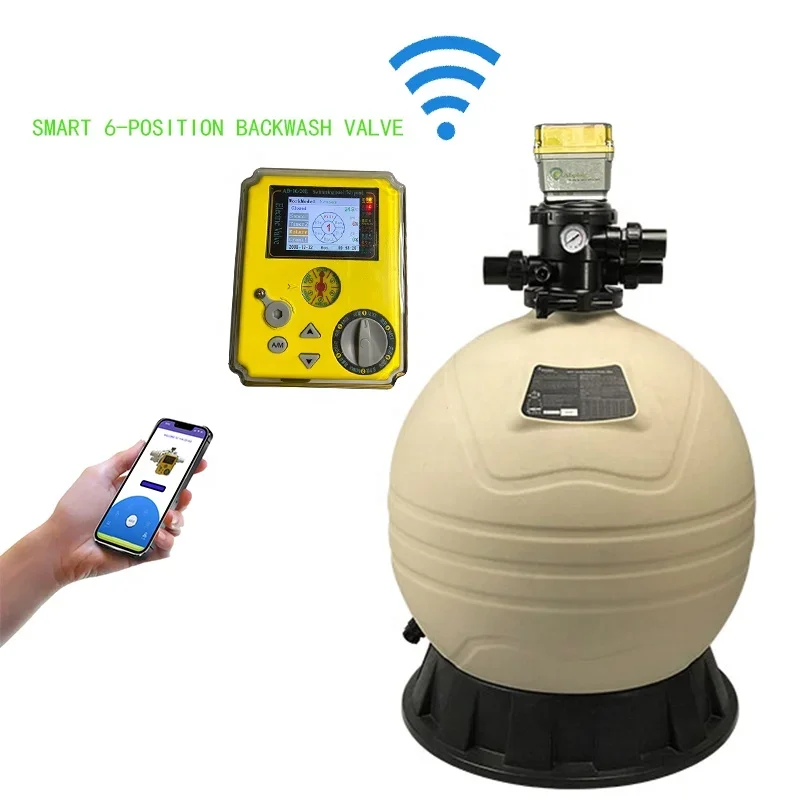 

For EMAUX Hayward Astral Pool Smart WiFi Mobile Actuator Control Sand Filter 6 Position Backwash Electric Valve