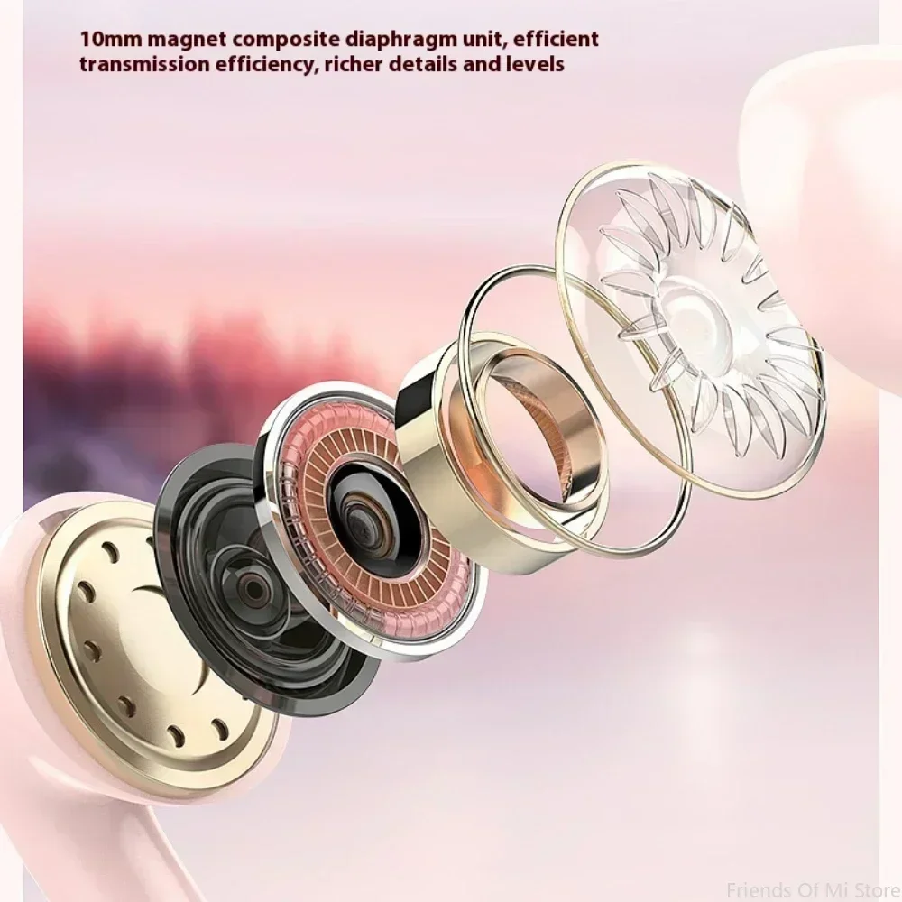 سماعات أذن A2 pro مزودة بتقنية البلوتوث مع سماعات أذن ستيريو HiFi للرياضة والاستخدام اليومي مع ميكروفون صغير مقاوم للماء