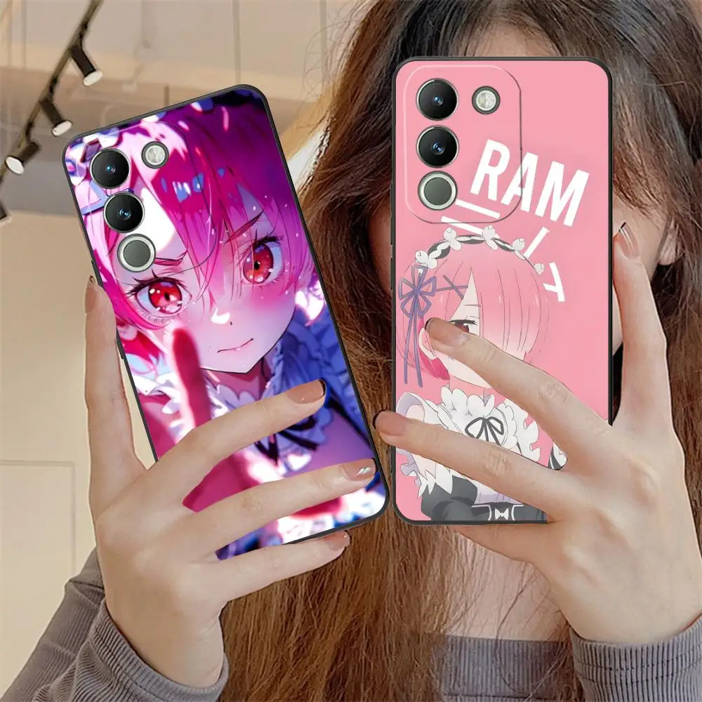 

Чехол для мобильного телефона ReZero Ram Waifu для VIVO V60 V50 V40 V30 V29 V27 V25 V23 Pro Lite 5G с цветным принтом, роскошный чехол