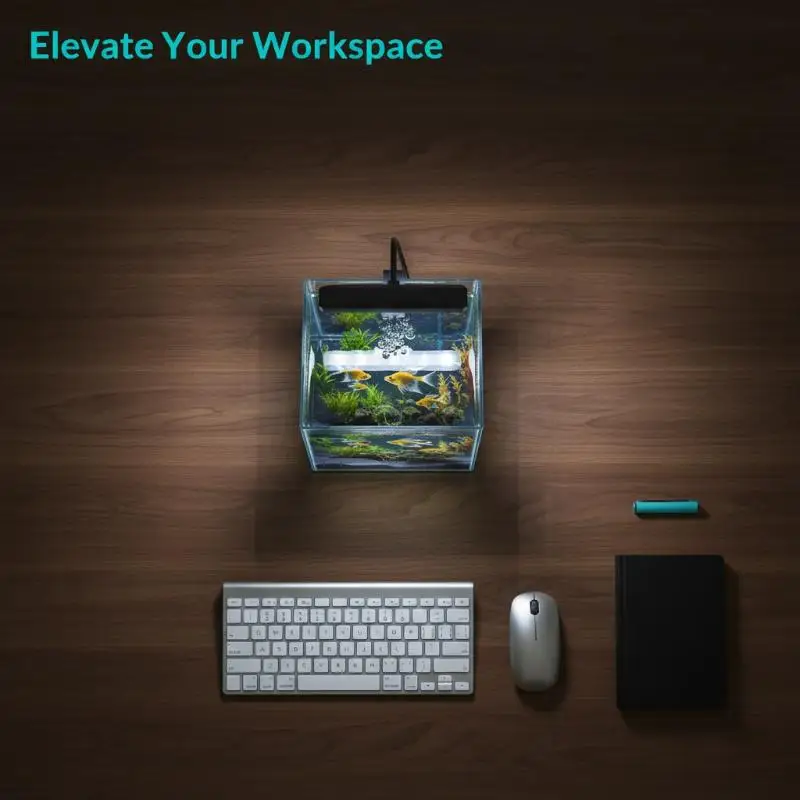 USB Aquarium Clip Light Flexible Neck Full Spectrum LED Lamp for Home Office Desktop Fish Tank Plant Growth