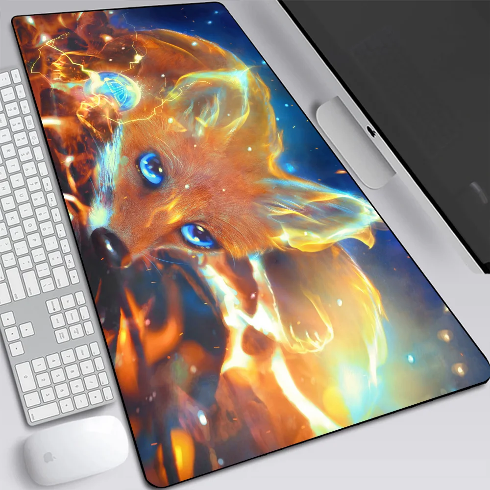 Cute Cartoon Fox Large Gaming Mouse Pad Computer Laptop Mousepad Keyboard Pad Desk Mat PC Gamer Mouse Mat XXL Office Mausepad