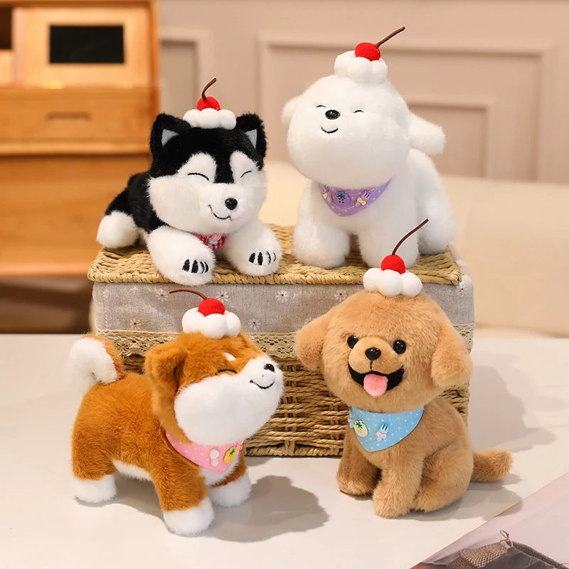 

Adorably Dog Plush Toys Simulated Pup Stuffed Doll Kawaii Room Decor Toys Cute Kids Accompany Sleep Toy Birthday Surprise Gifts