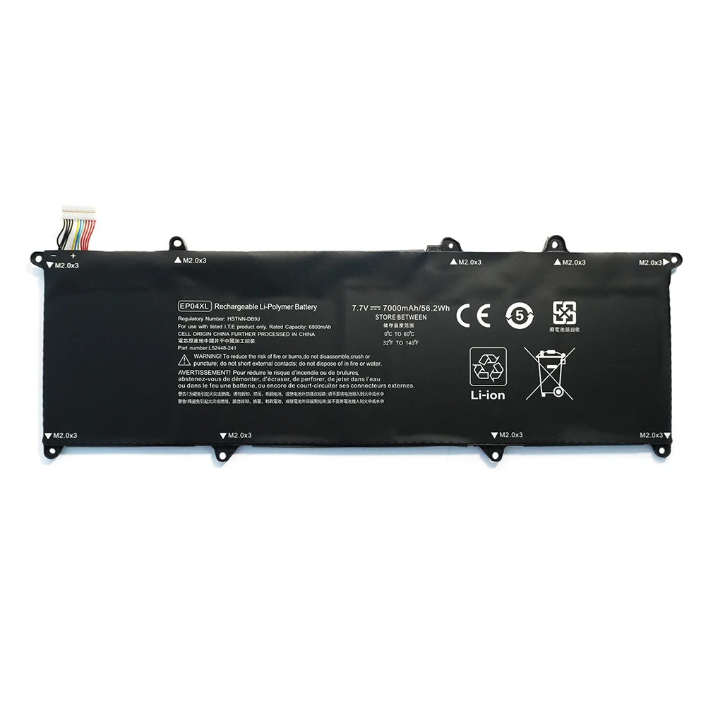 7XINbox EP04XL 7.7V 56.2Wh 7000mAh Laptop Battery For Hp Elite Dragonfly G1 G2 8MK79EA HSTNN-DB9J L52448-1C HSTNN-IB8Y