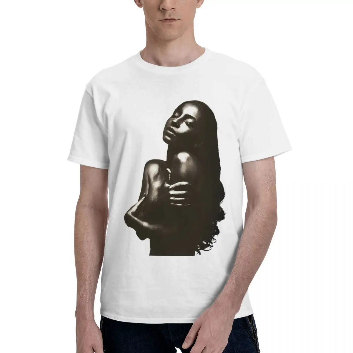 Vintage S-Sade Adu Love Deluxe World Tour T Shirt Men's Cotton Fashion for Male T-Shirt O Neck Tees Short Sleeve Clothes