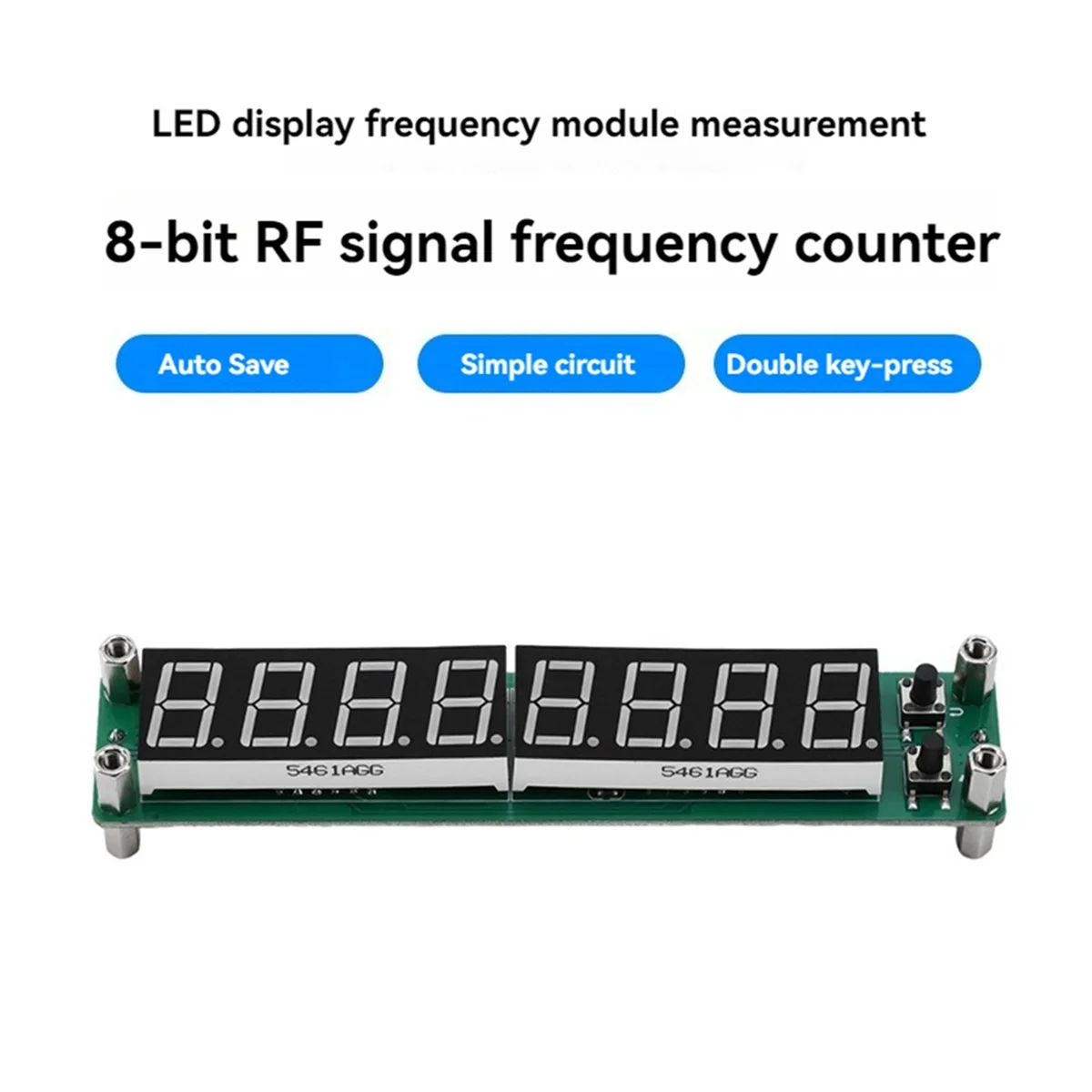 Probador de medidor de platómetro contador de frecuencia de señal RF de 0,1 MHz-1200 MHz con pantalla LED para Radio, luz azul