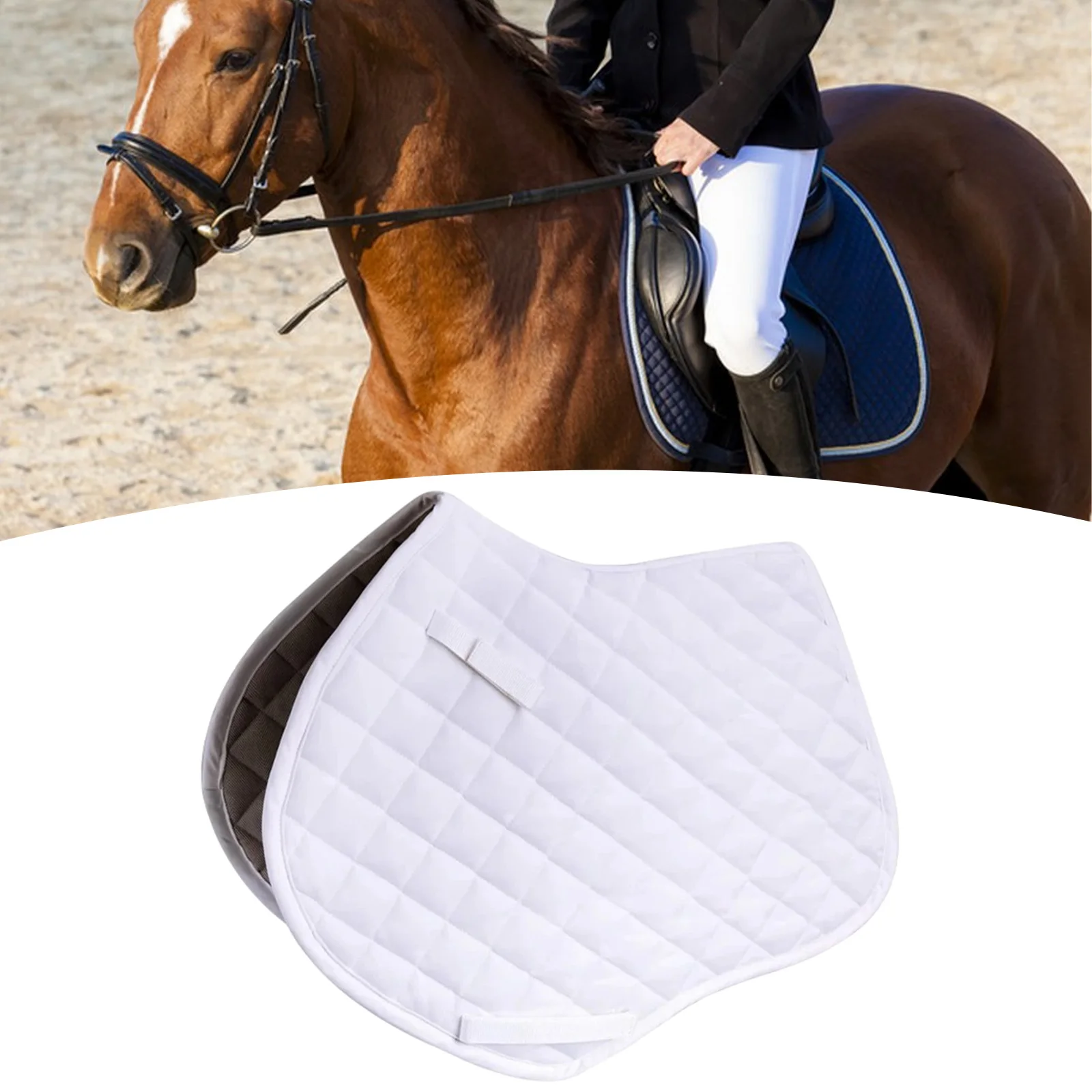 Horse Saddle Pad Dressage Saddle Pad Soft Breathable Seat Cushion Protective,Horse Saddle Pad Equestrian Equipment Accessories