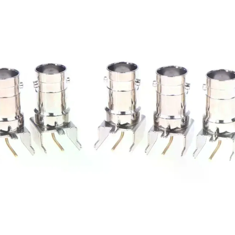 Hot 5/10/20PCS 50 Ohm Q9 BNC Female Right Angle 90 Degree Plug Solder Cup PCB Nickel Plated Brass RF Coaxial Adapters