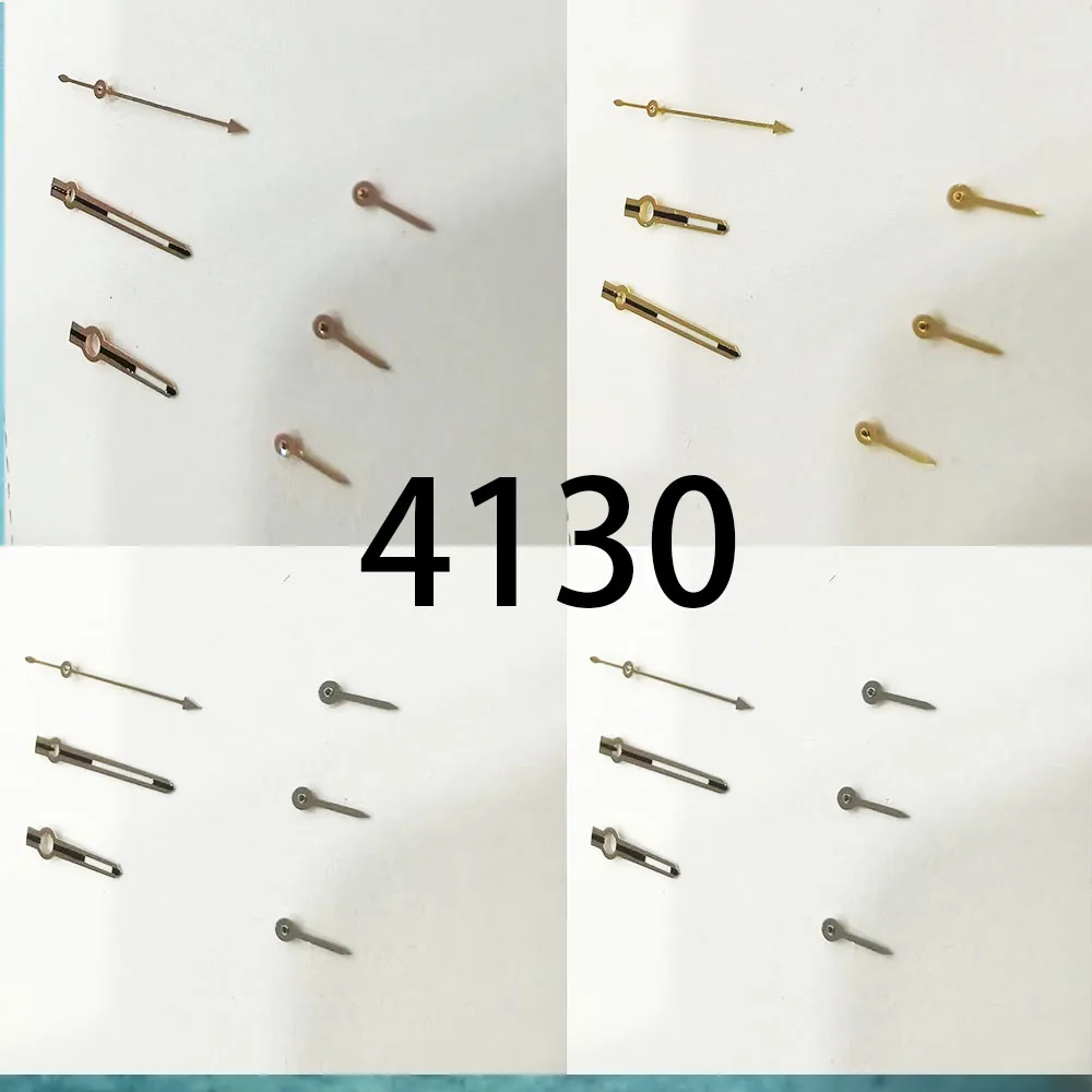 Watch accessories suitable for 4130 movement hands, hour, minute, second hands, high-quality watch multi needle timing hands
