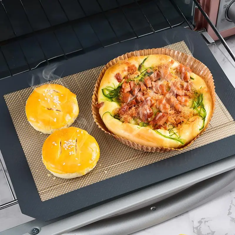 1Pcs Non-Stick Silicone Fiberglass Baking Mat, Reusable Oven Pad for Macarons Cookies Cake Sugar Art High Temperature Resistant