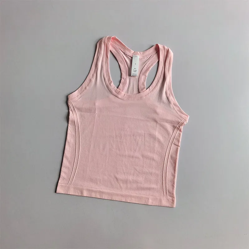 Sportweste Schnelltrocknend Einlagig Yoga-Bekleidung Schlanke Elastische Fitness-Oberbekleidung ohne Brustpolster für Pilates – Detail 3
