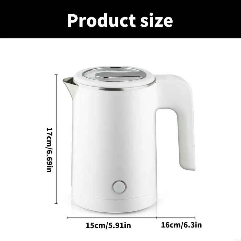 R9CD 0,8L Aquecedores água amigáveis ​​Aquecedores água Plástico chaleira elétrica com aquecimento rápido