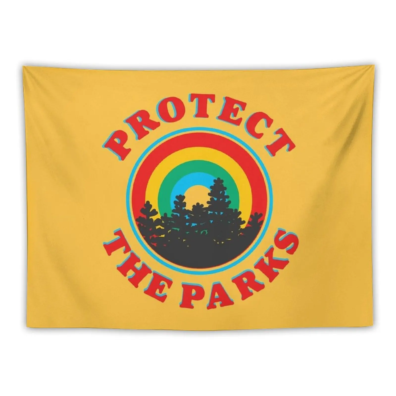 

protect the parks retro aesthetic environmentalist sticker Tapestry Decoration Pictures Room Wall House Decoration Tapestry