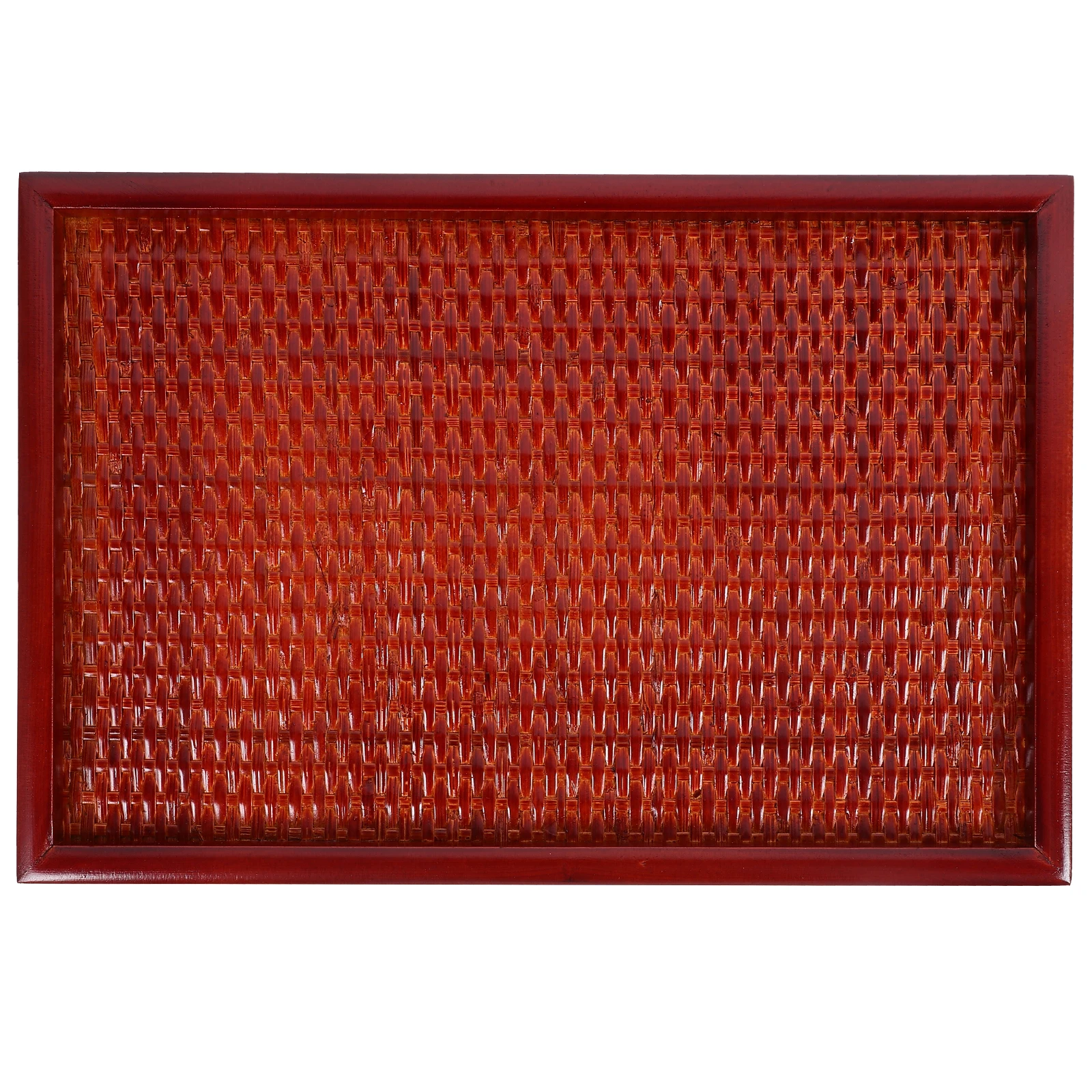 

Bamboo Wood Woven Tray Bread Basket Rustic Fruit Snack Serving Plate Desktop Tea Storage Plate Reusable