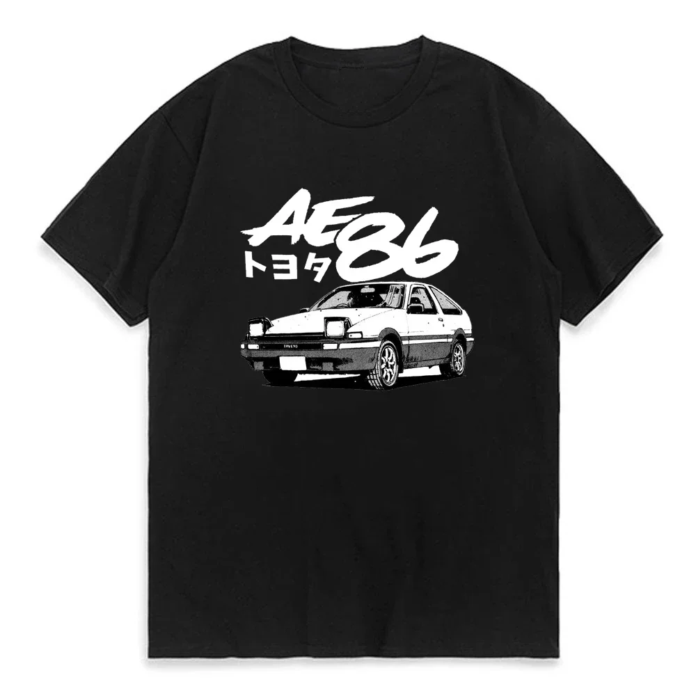 AE86 Initial D T-shirt Men Summer Cool Short Sleeves Tshirt Casual Homme T Shirt Racing Drift Car Graphic Tee