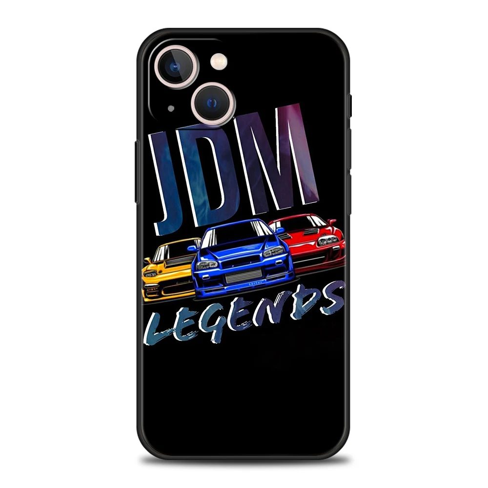 JDM Sports Cars Male Men Phone Case Cover for iPhone 16 15 14 13 12 11 Pro Max 7 8 Plus XR XS Silicone Fundas Shell Bags Capas