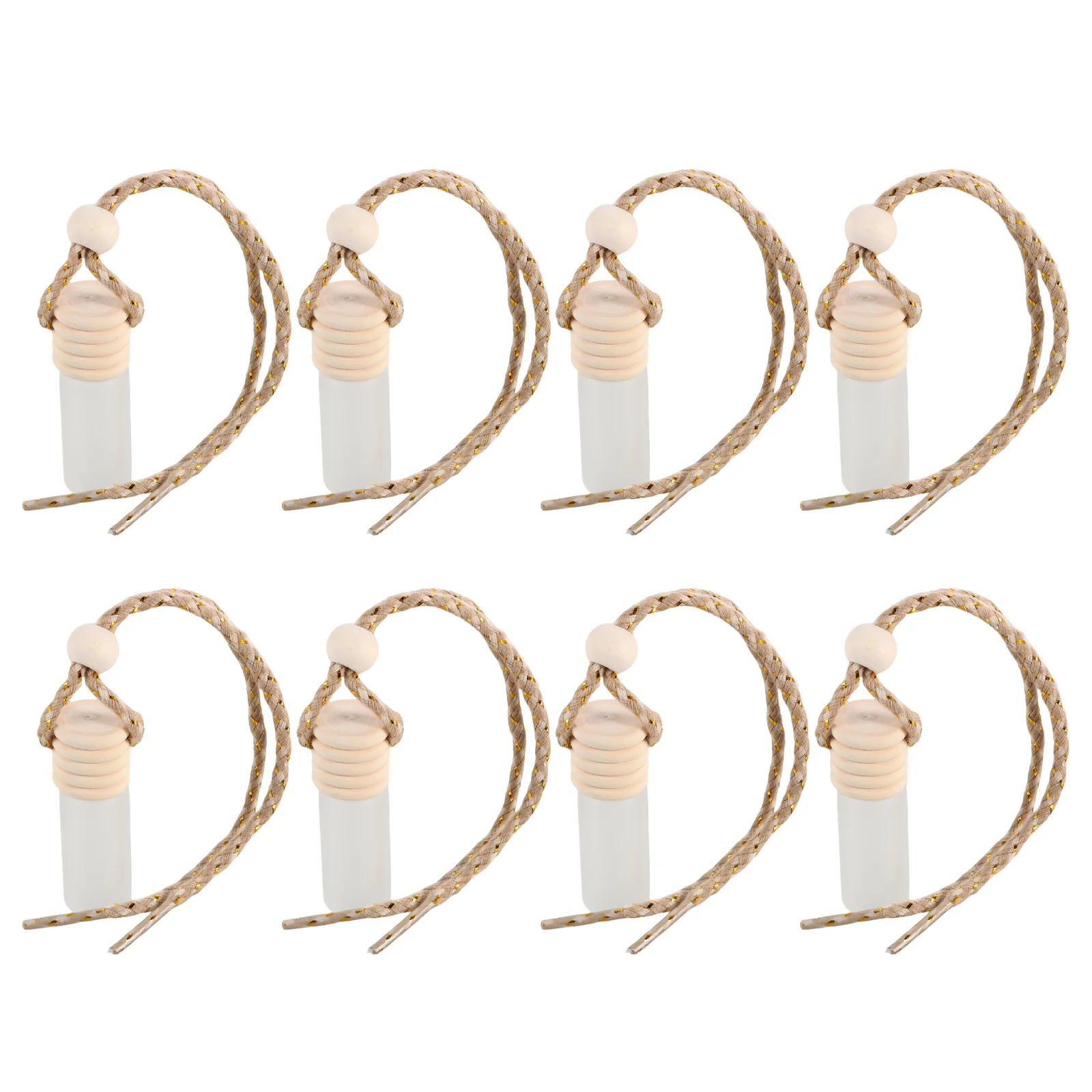 

8Pcs Car Fragrance Bottle Hanging Perfume Diffuser Frosted Glass Empty Refillable Aromatherapy Portable Decoration for Car