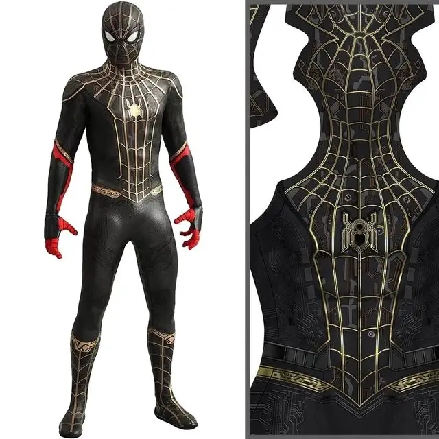 Halloween adultos crianças sem caminho para casa spiderman super-herói cosplay traje completo bodysuit zentai segunda pele terno masculino festa macacão